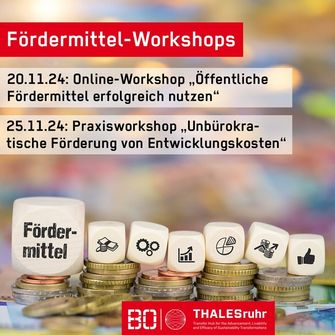 Anmeldung Fördermittel-Workshops im November 2024
