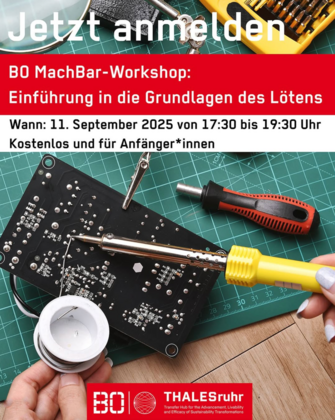 Workshop: Einführung in die Grundlagen des Lötens am 11.9.2025